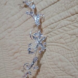 Silvertone Rhinestone Tiara
